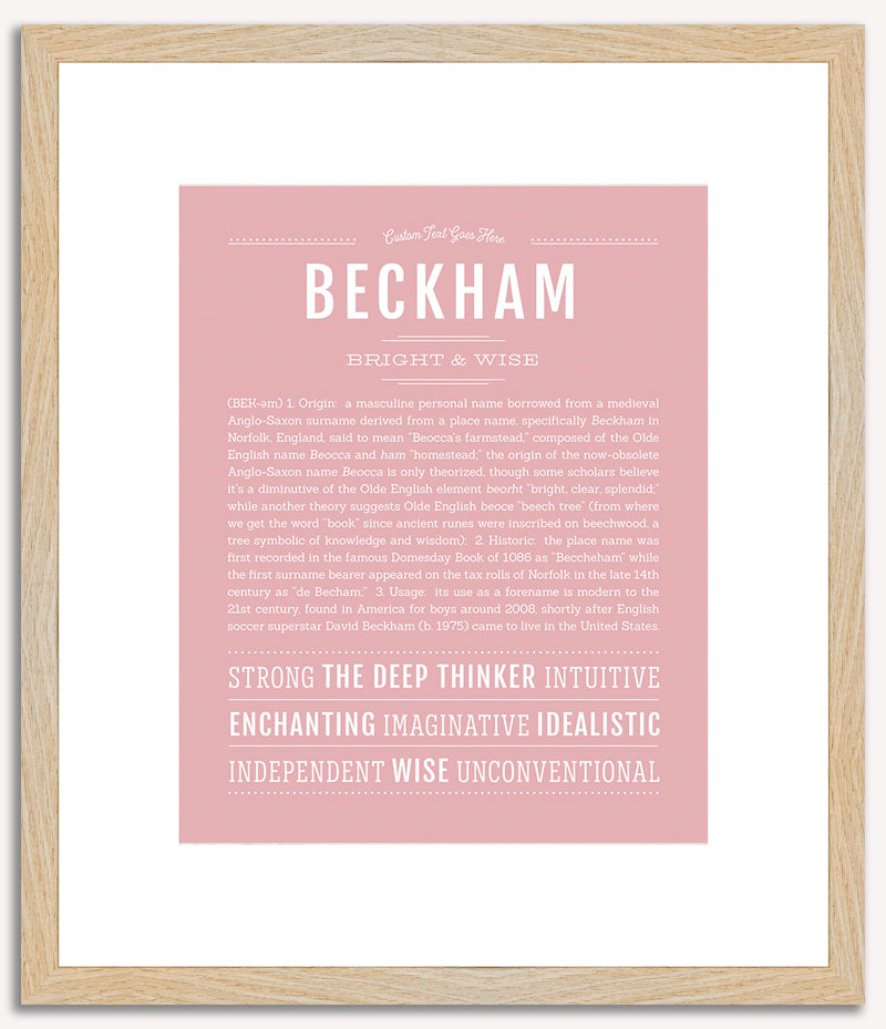 Beckham | Name Art Print