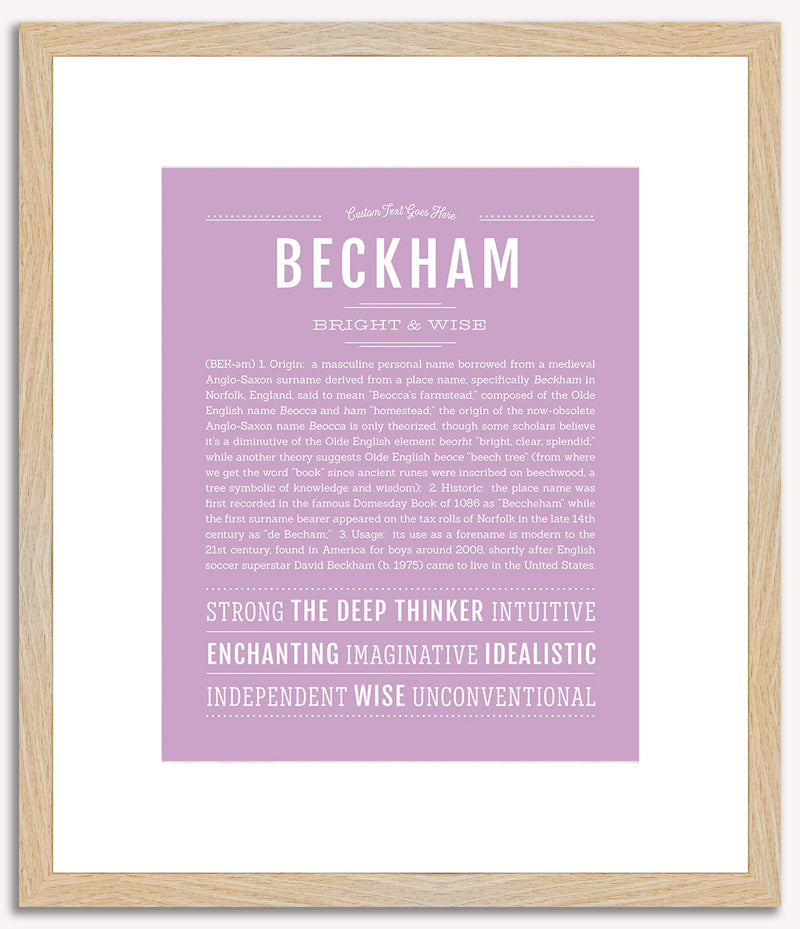 Beckham | Name Art Print