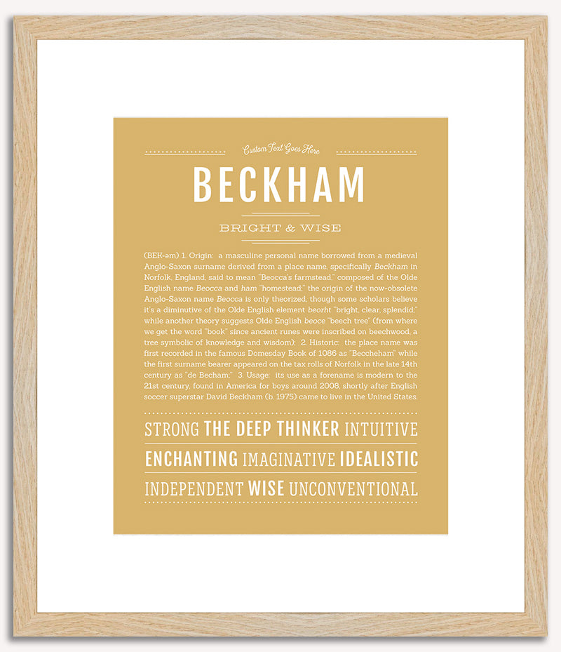 Beckham | Name Art Print