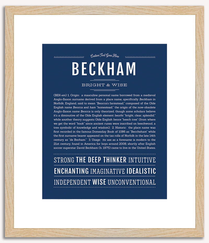 Beckham | Name Art Print