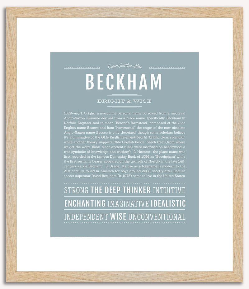 Beckham | Name Art Print