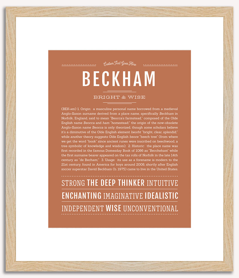 Beckham | Name Art Print