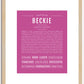 Beckie | Name Art Print