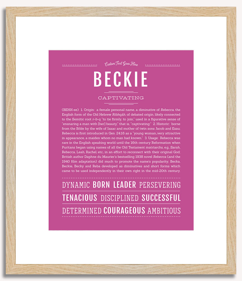 Beckie | Name Art Print