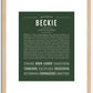 Beckie | Name Art Print