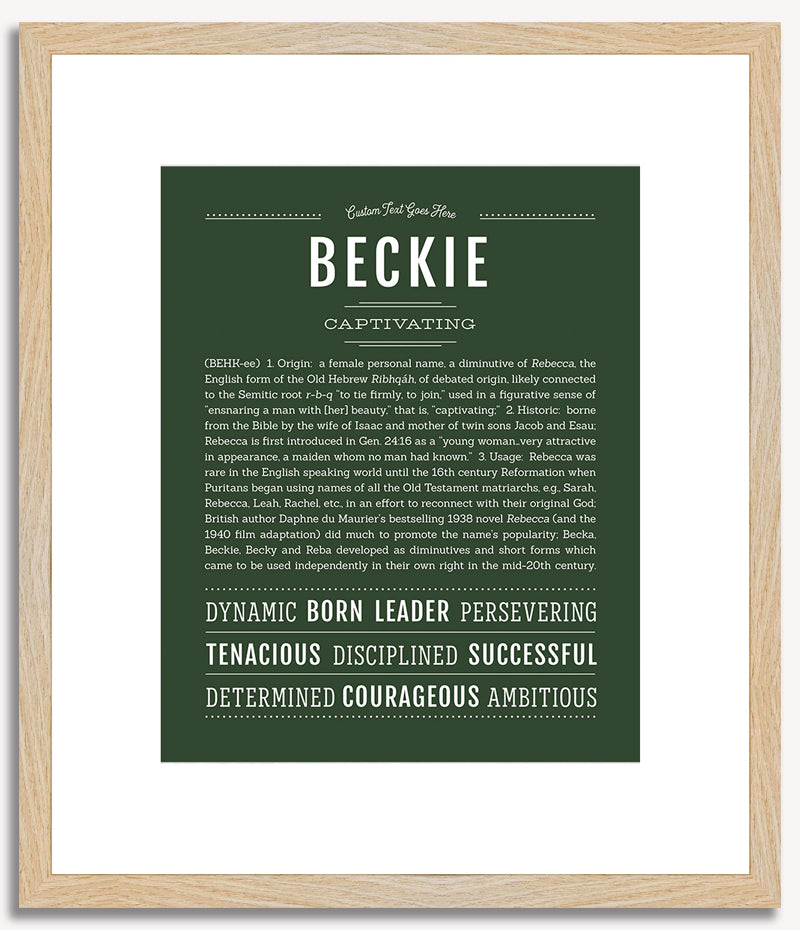 Beckie | Name Art Print