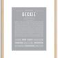 Beckie | Name Art Print