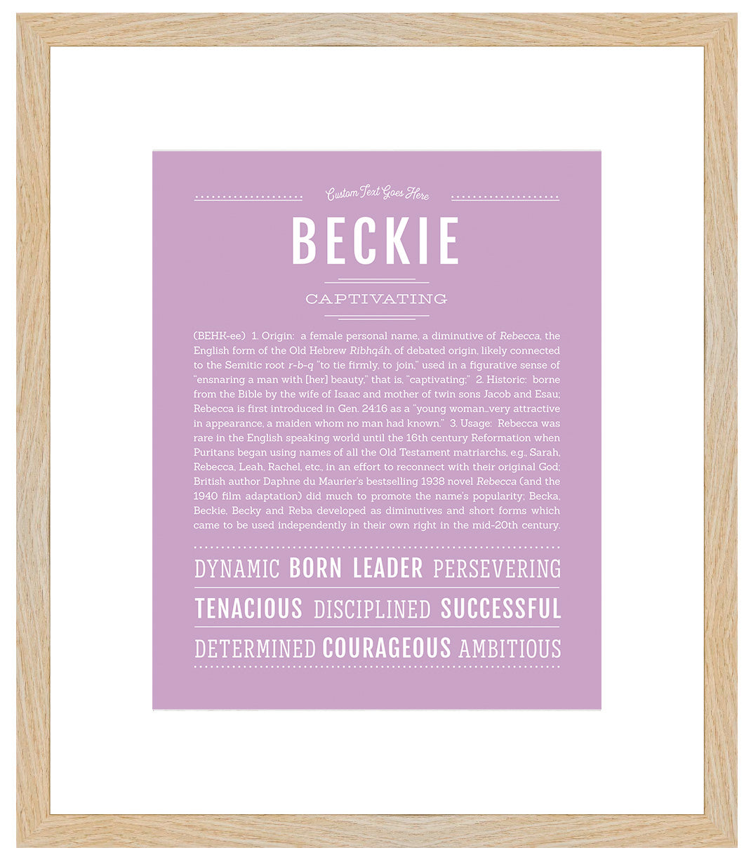 Beckie | Name Art Print