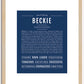 Beckie | Name Art Print