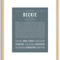 Beckie | Name Art Print