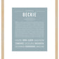 Beckie | Name Art Print