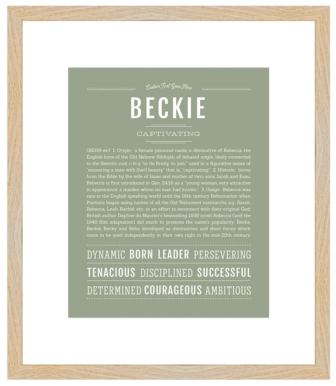 Beckie | Name Art Print