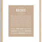 Beckie | Name Art Print