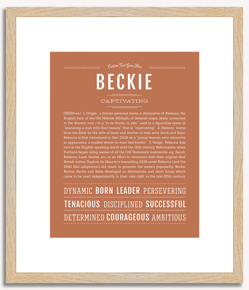 Beckie | Name Art Print