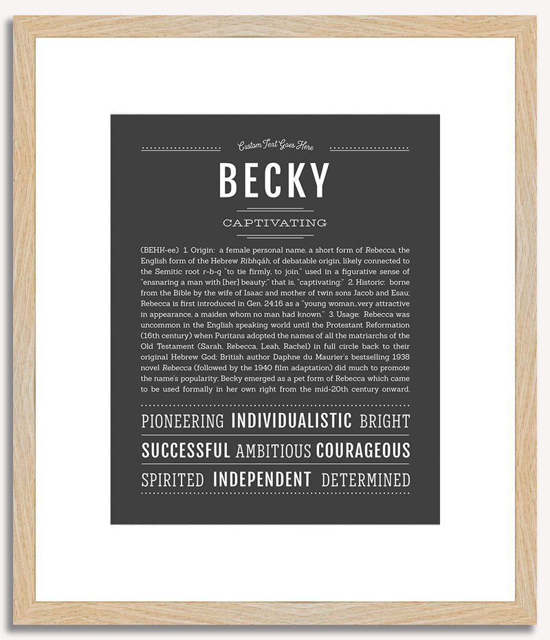 Becky | Name Art Print