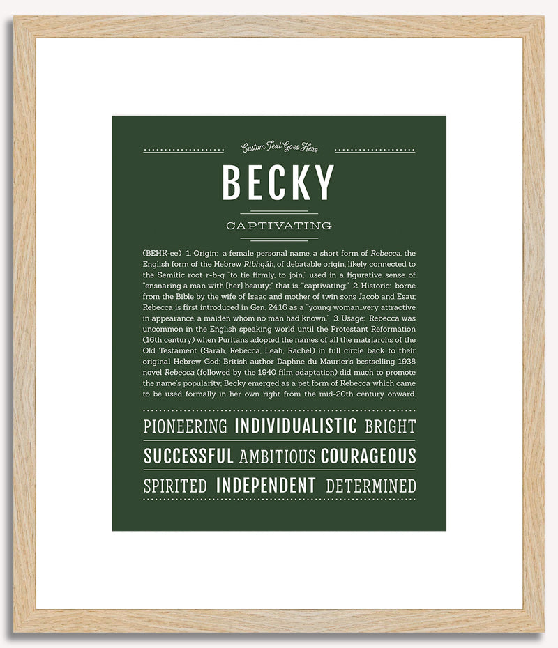 Becky | Name Art Print