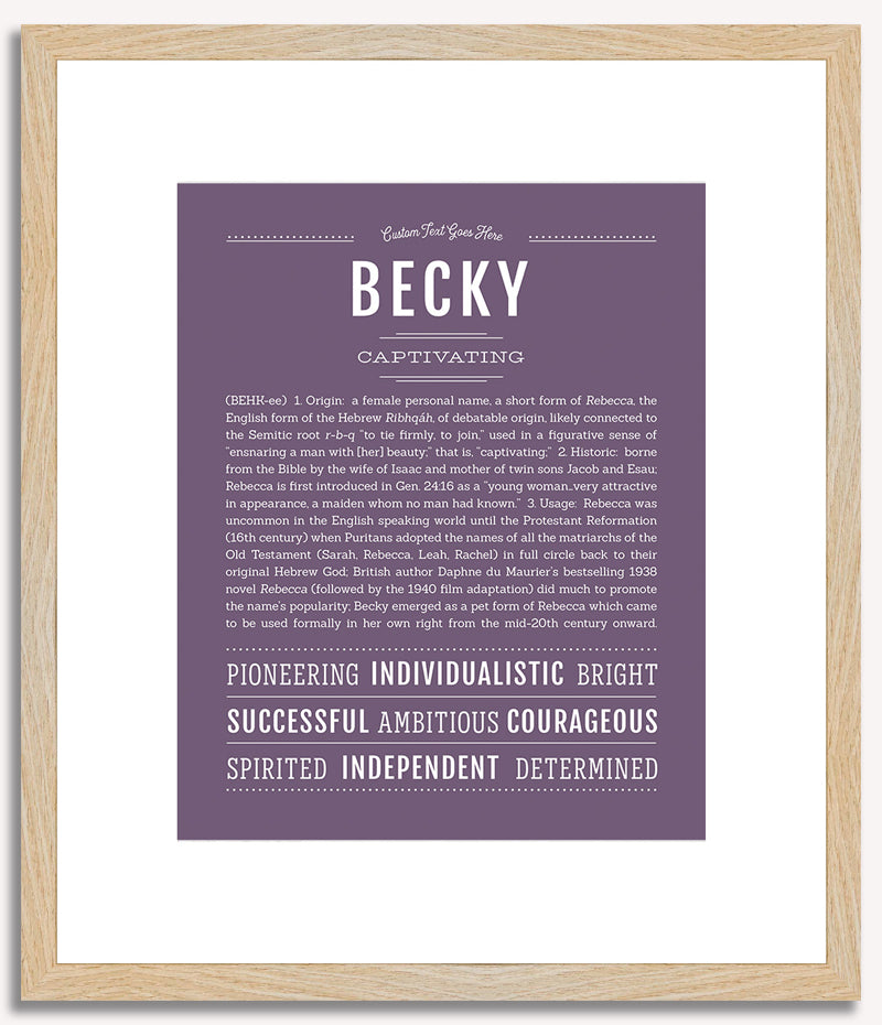 Becky | Name Art Print