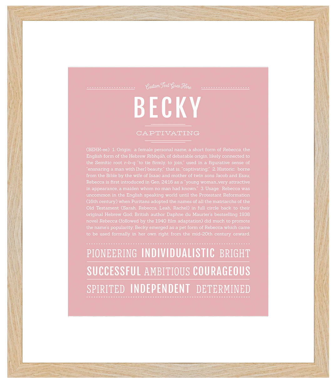 Becky | Name Art Print