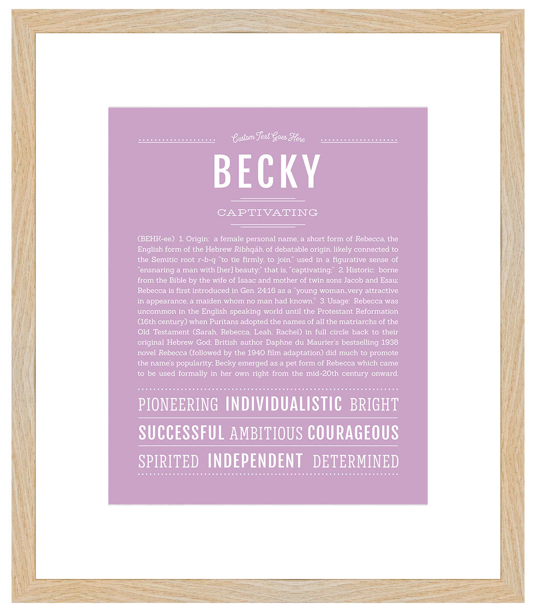 Becky | Name Art Print