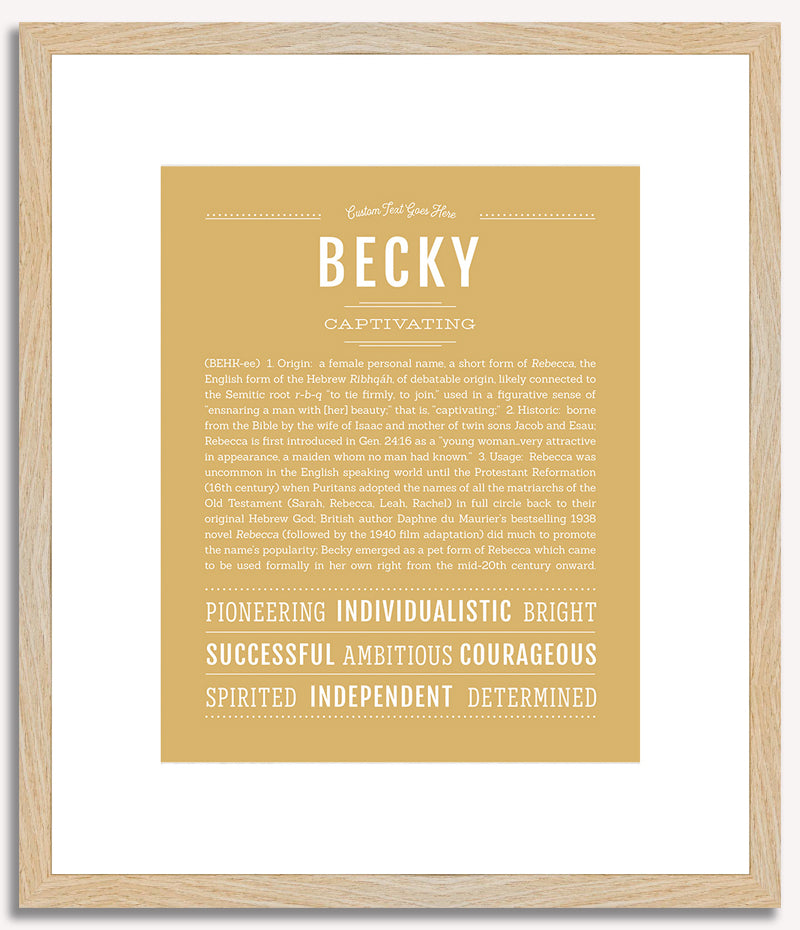 Becky | Name Art Print