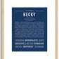 Becky | Name Art Print