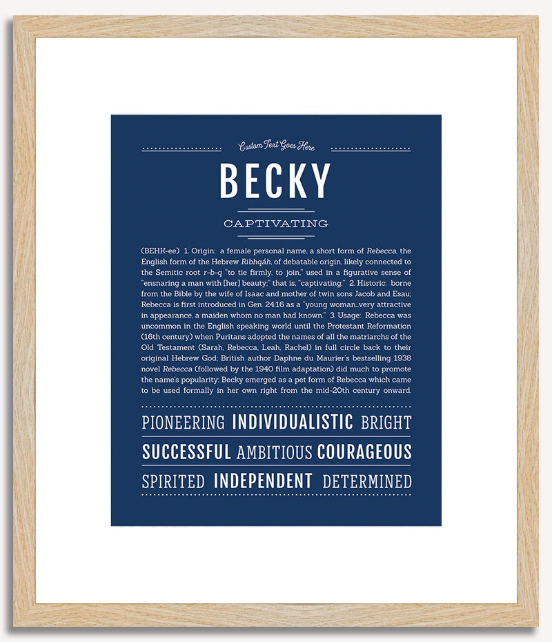 Becky | Name Art Print