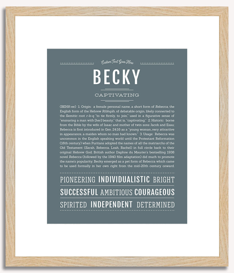 Becky | Name Art Print