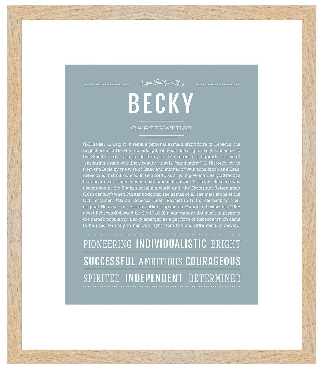 Becky | Name Art Print