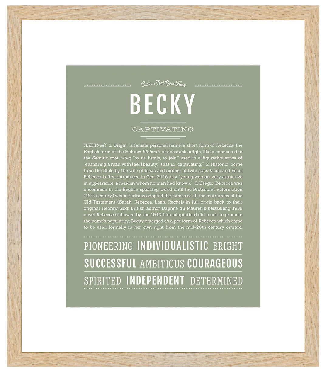 Becky | Name Art Print