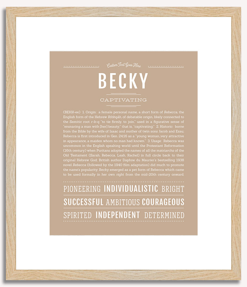 Becky | Name Art Print