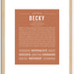 Becky | Name Art Print