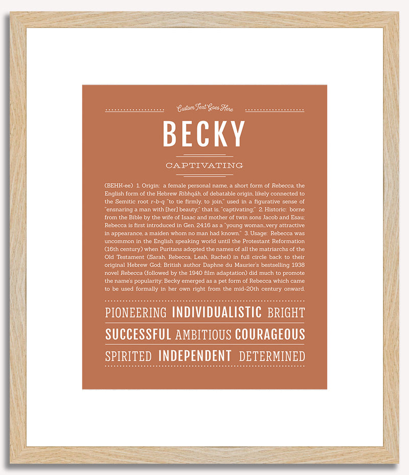 Becky | Name Art Print