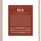 Bela | Name Art Print