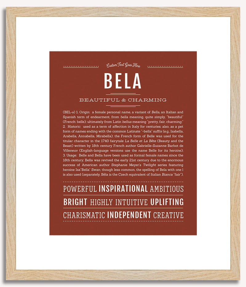 Bela | Name Art Print