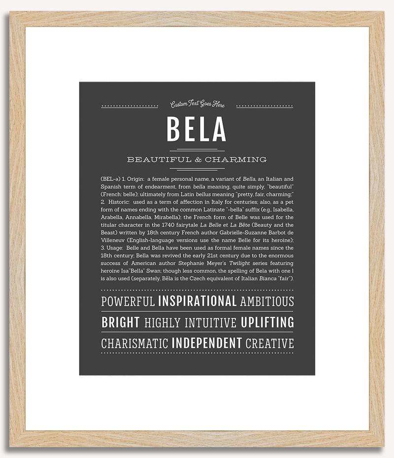 Bela | Name Art Print