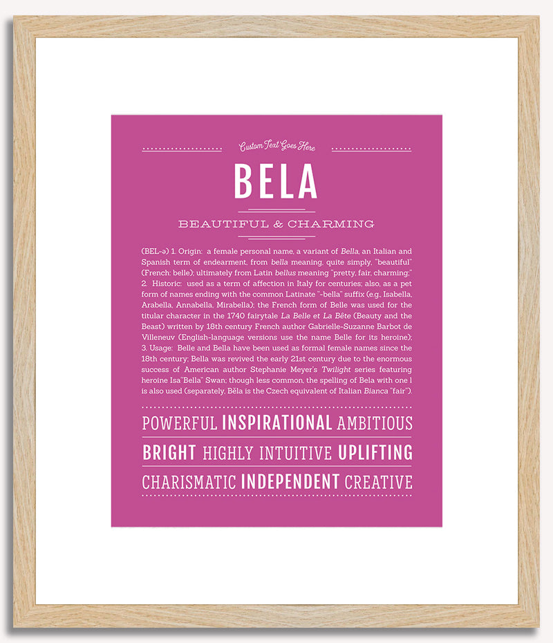 Bela | Name Art Print