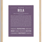 Bela | Name Art Print