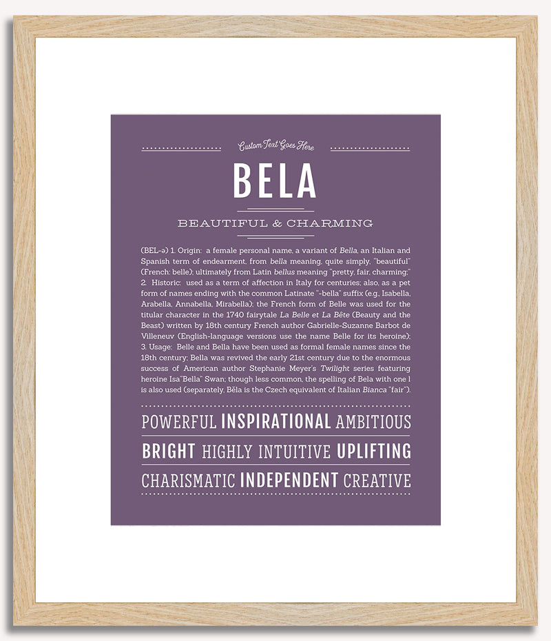 Bela | Name Art Print