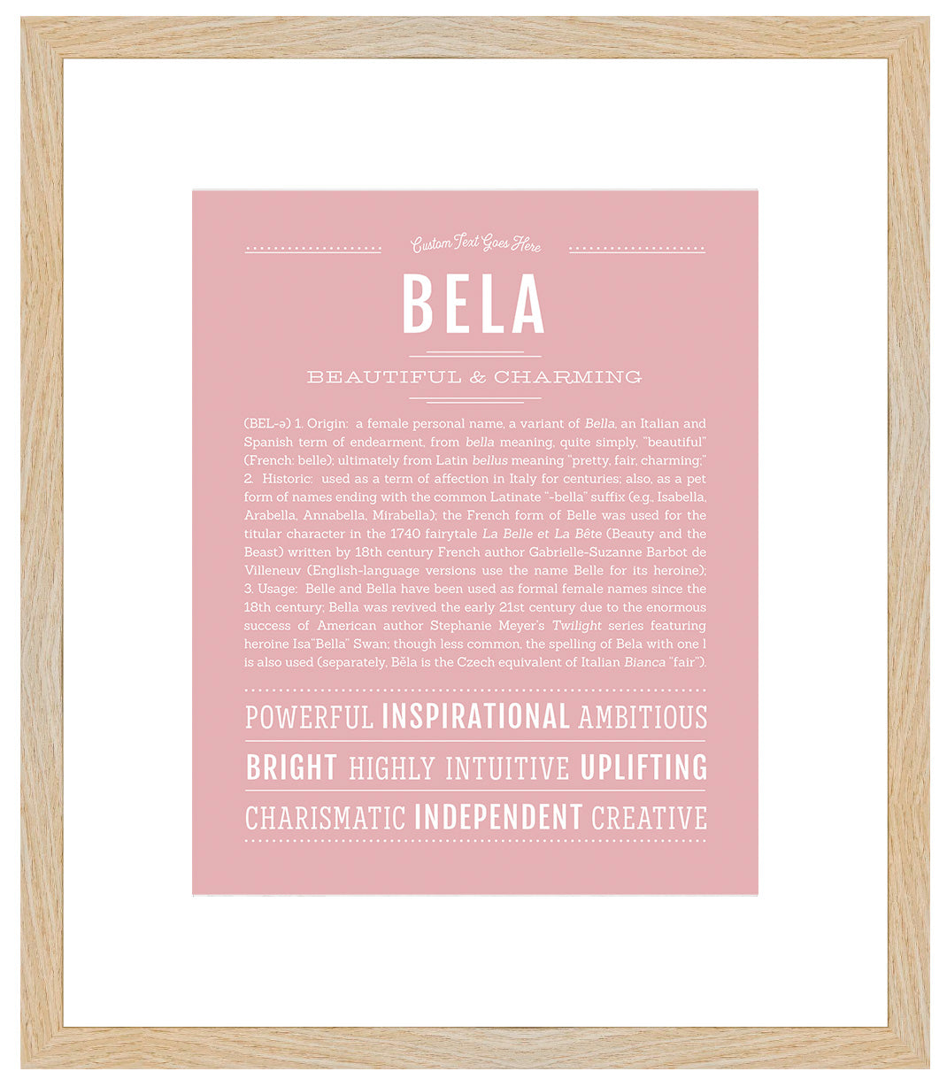 Bela | Name Art Print