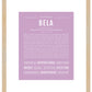 Bela | Name Art Print