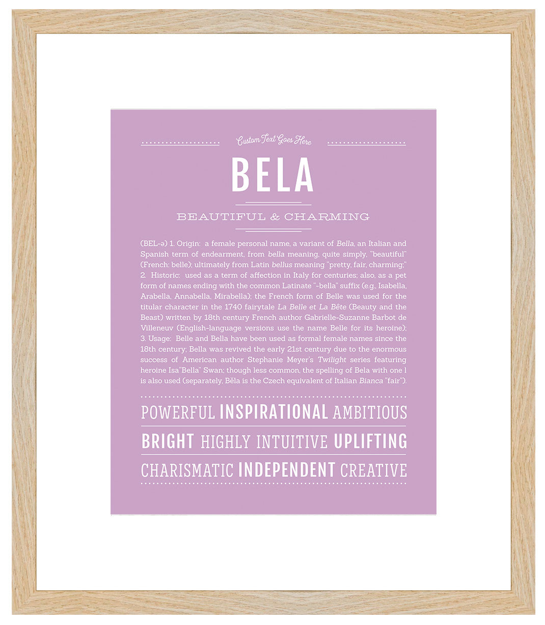 Bela | Name Art Print