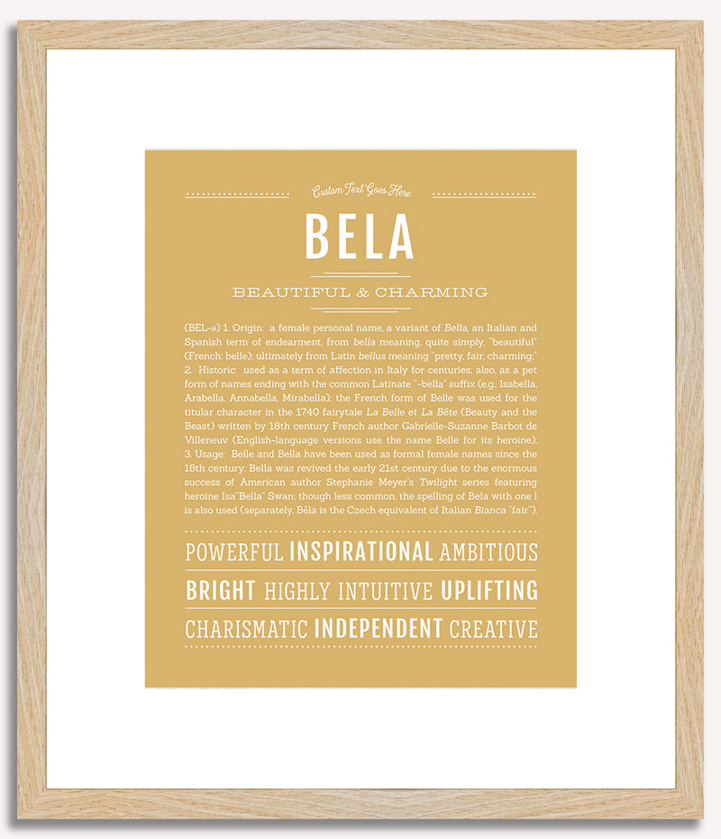 Bela | Name Art Print