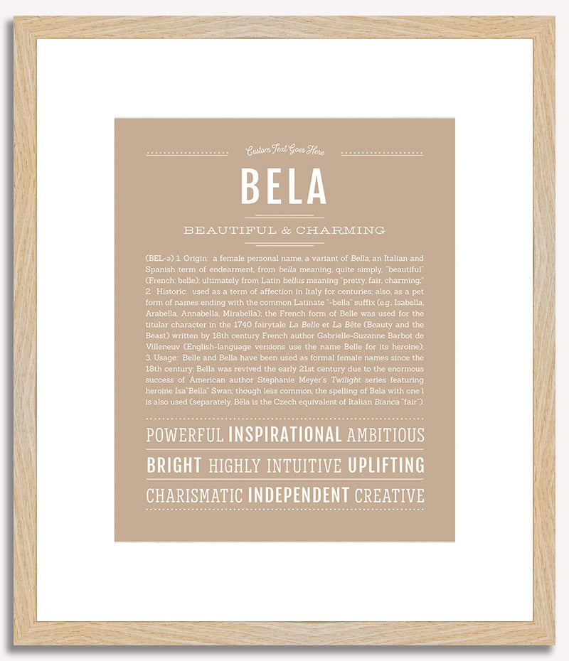 Bela | Name Art Print