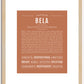 Bela | Name Art Print