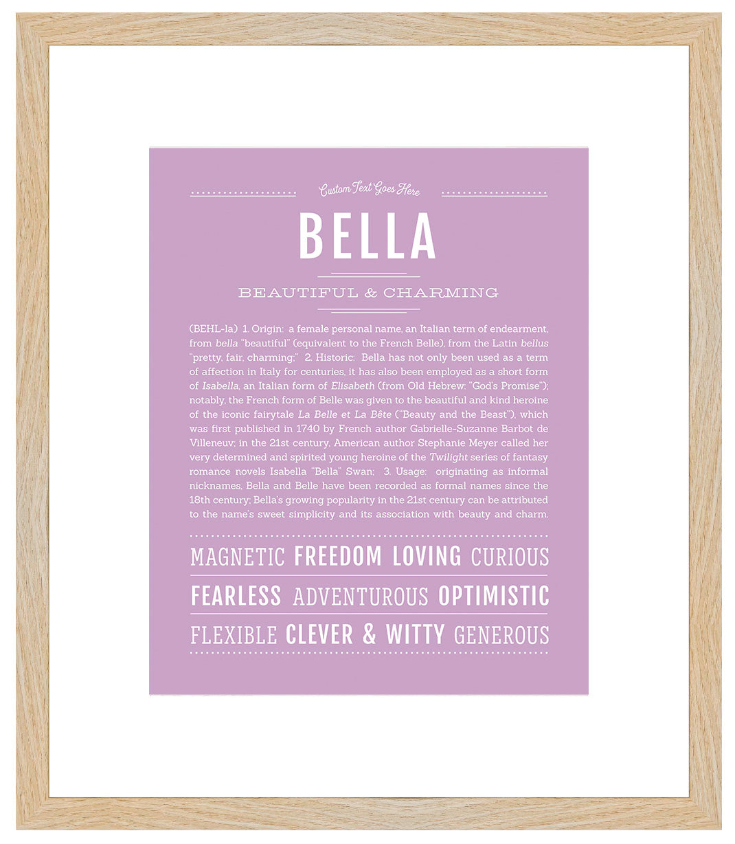 Bella | Name Art Print