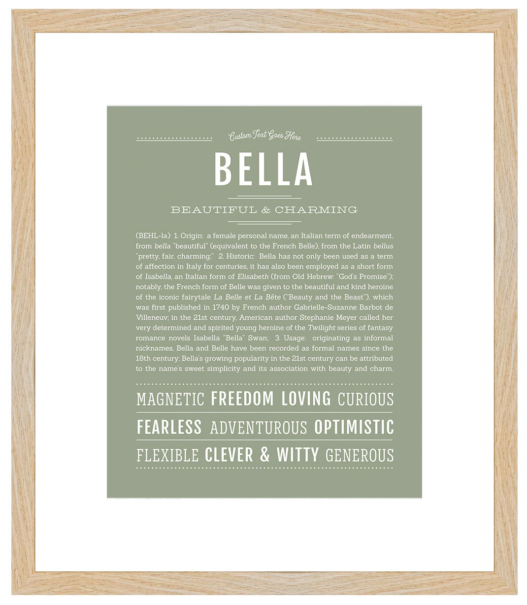 Bella | Name Art Print