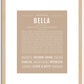 Bella | Name Art Print