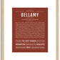 Bellamy (male) | Name Art Print