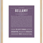 Bellamy (male) | Name Art Print