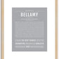 Bellamy (male) | Name Art Print